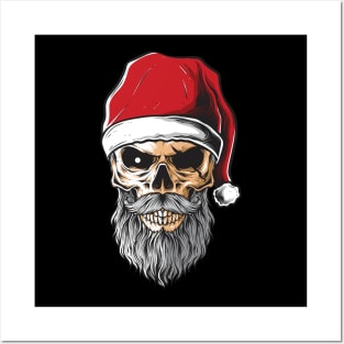 Santa Claus Skull Posters and Art